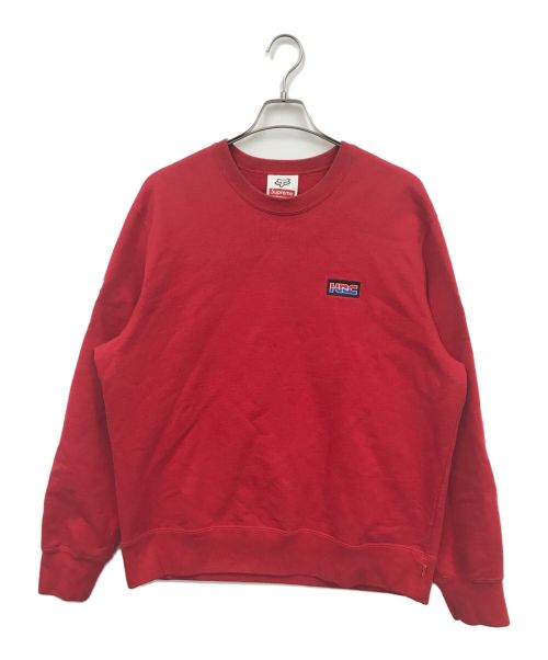 SUPREME（シュプリーム）SUPREME (シュプリーム) FOX RACING (フォックスレーシング) クルーネックスウェット レッド サイズ:Lの古着・服飾アイテム