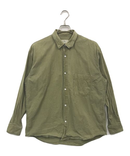 HERILL（ヘリル）HERILL (ヘリル) Ripstop Work Shirts グリーン サイズ:Mの古着・服飾アイテム