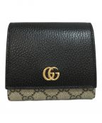 GUCCIグッチ）の古着「GGマ-モントコンパクトウォレット」｜ベージュ×ブラック