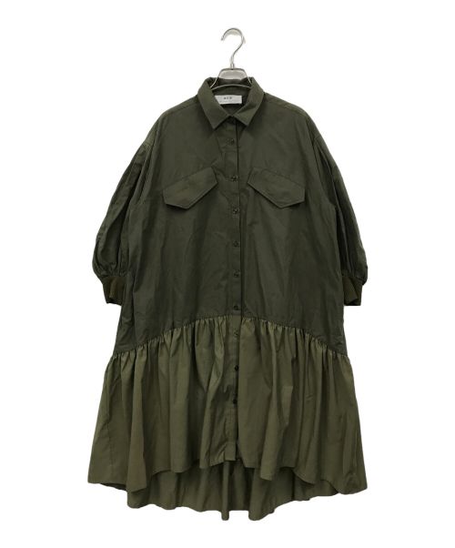 avie（アビィ）avie (アビィ) シャツワンピース オリーブ サイズ:38の古着・服飾アイテム