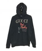 GUCCIグッチ）の古着「プリントパーカー」｜ブラック