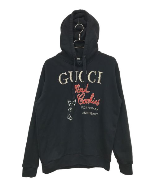 GUCCI（グッチ）GUCCI (グッチ) プリントパーカー ブラック サイズ:Sの古着・服飾アイテム