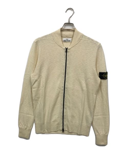 STONE ISLAND（ストーンアイランド）STONE ISLAND (ストーンアイランド) ニットブルゾン アイボリー サイズ:Mの古着・服飾アイテム