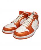 NIKEナイキ）の古着「AIR JORDAN MID」｜ホワイト×オレンジ