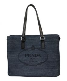 PRADA（プラダ）の古着「カナパトートバッグ」｜ネイビー