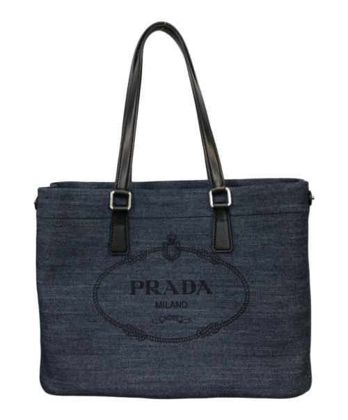 PRADA（プラダ）PRADA (プラダ) カナパトートバッグ ネイビー サイズ:-の古着・服飾アイテム