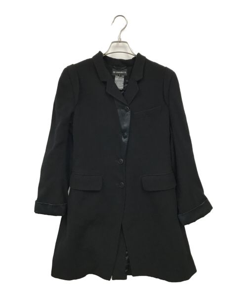 ANN DEMEULEMEESTER（アンドゥムルメステール）ANN DEMEULEMEESTER (アンドゥムルメステール) コードデザイン切替コート ブラック サイズ:Mの古着・服飾アイテム