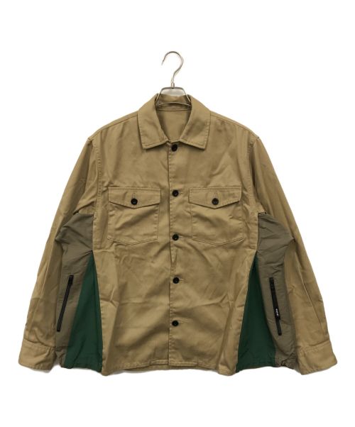 sacai（サカイ）sacai (サカイ) Chino Grosgrain Shirt ベージュ サイズ:2の古着・服飾アイテム