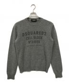 DSQUARED2ディースクエアード）の古着「アルパカ混ニット」｜グレー