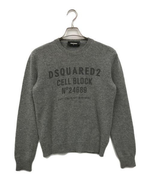 DSQUARED2（ディースクエアード）DSQUARED2 (ディースクエアード) アルパカ混ニット グレー サイズ:Sの古着・服飾アイテム