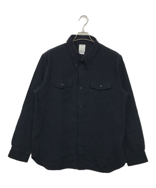 VISVIM（ビズビム）VISVIM (ビズビム) シルク混シャツ ネイビー サイズ:5の古着・服飾アイテム