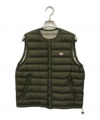 DANTONダントン）の古着「NYLON TAFFETA INNER DOWN CREWNECK VEST」｜グリーン