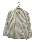 AURALEEオーラリー）の古着「WASHED FINX TWILL STRIPE SHIRTS」｜ホワイト