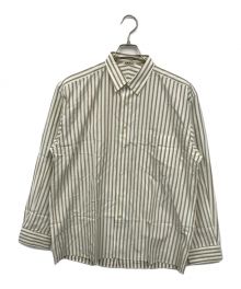 AURALEE（オーラリー）の古着「WASHED FINX TWILL STRIPE SHIRTS」｜ホワイト