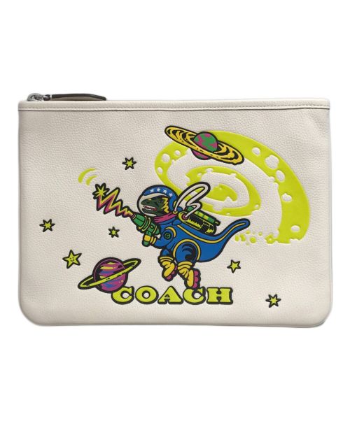 COACH（コーチ）COACH (コーチ) エッセンシャル ポーチ 28 ホワイトの古着・服飾アイテム