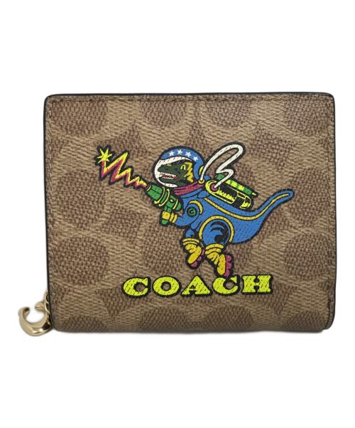 COACH（コーチ）COACH (コーチ) スナップウォレット ブラウンの古着・服飾アイテム