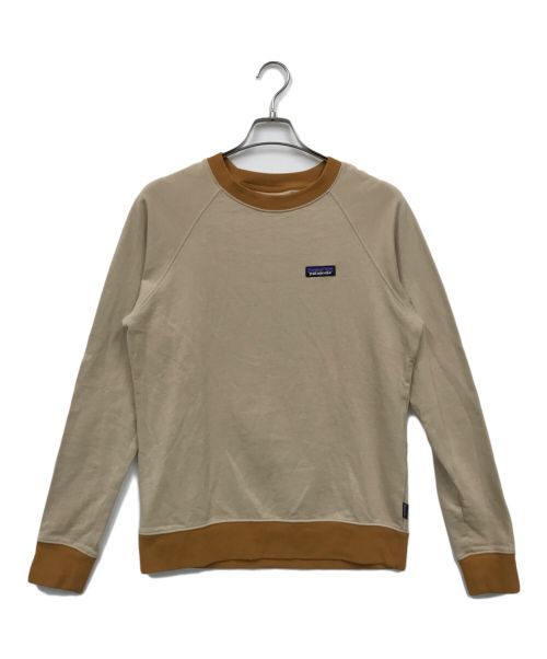 Patagonia（パタゴニア）Patagonia (パタゴニア) Women's P-6 Label Organic Crew Sweatshirt ベージュ サイズ:Mの古着・服飾アイテム