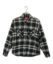 SUPREME（シュプリーム）の古着「Quilted Arc Logo Flannel Shirt rt」｜ブラック