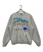 stussyステューシー）の古着「WORLD TOURスウェット」｜グレー