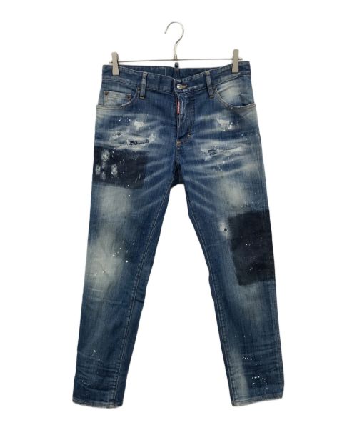 DSQUARED2（ディースクエアード）DSQUARED2 (ディースクエアード) BOYFRIEND JEANS ブルー サイズ:40の古着・服飾アイテム