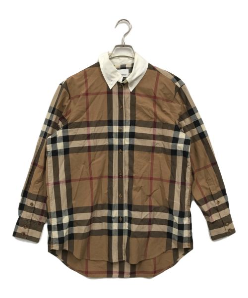 BURBERRY LONDON（バーバリーロンドン）BURBERRY LONDON (バーバリーロンドン) ノバブロックチェックシャツ ブラウン サイズ:38の古着・服飾アイテム