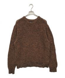 stussy（ステューシー）の古着「2 Tone Loose Gauge Sweater」｜ブラック×オレンジ