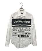 DSQUARED2ディースクエアード）の古着「ロゴプリントシャツ」｜ホワイト