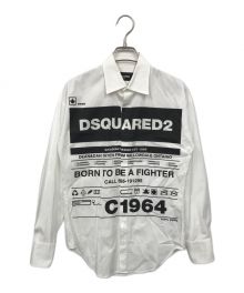 DSQUARED2（ディースクエアード）の古着「ロゴプリントシャツ」｜ホワイト