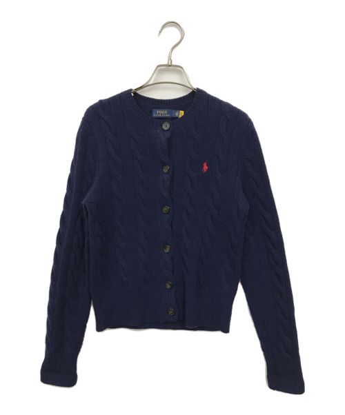 POLO RALPH LAUREN（ポロ・ラルフローレン）POLO RALPH LAUREN (ポロ・ラルフローレン) カシミヤ混カーディガン ネイビー サイズ:Sの古着・服飾アイテム