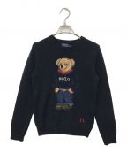 POLO RALPH LAURENポロ・ラルフローレン）の古着「ポロベアニット」｜ネイビー