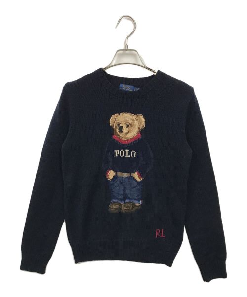 POLO RALPH LAUREN（ポロ・ラルフローレン）POLO RALPH LAUREN (ポロ・ラルフローレン) ポロベアニット ネイビー サイズ:Sの古着・服飾アイテム