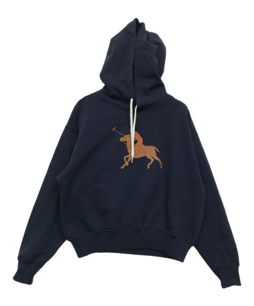 POLO RALPH LAUREN（ポロ・ラルフローレン）POLO RALPH LAUREN (ポロ・ラルフローレン) レザーワッペンパーカー ネイビー サイズ:XSの古着・服飾アイテム