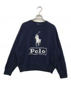 POLO RALPH LAURENポロ・ラルフローレン）の古着「ロゴプリントラグランスウェット」｜ネイビー