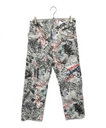 Maison Margiela（メゾンマルジェラ）の古着「GRAFFITI SPLATTER CAPRI JEANS」｜ホワイト