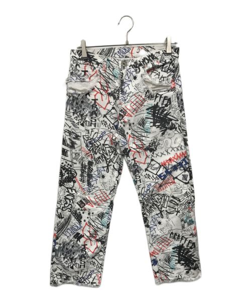 Maison Margiela（メゾンマルジェラ）Maison Margiela (メゾンマルジェラ) GRAFFITI SPLATTER CAPRI JEANS ホワイト サイズ:38の古着・服飾アイテム