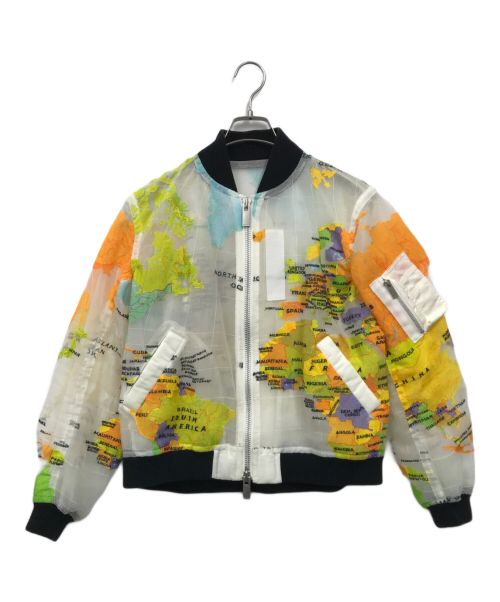 sacai（サカイ）sacai (サカイ) WORLD MAP BLOUSON ホワイト サイズ:1の古着・服飾アイテム