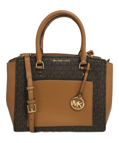 MICHAEL KORS（マイケルコース）MICHAEL KORS (マイケルコース) 2WAYバッグ ブラウンの古着・服飾アイテム