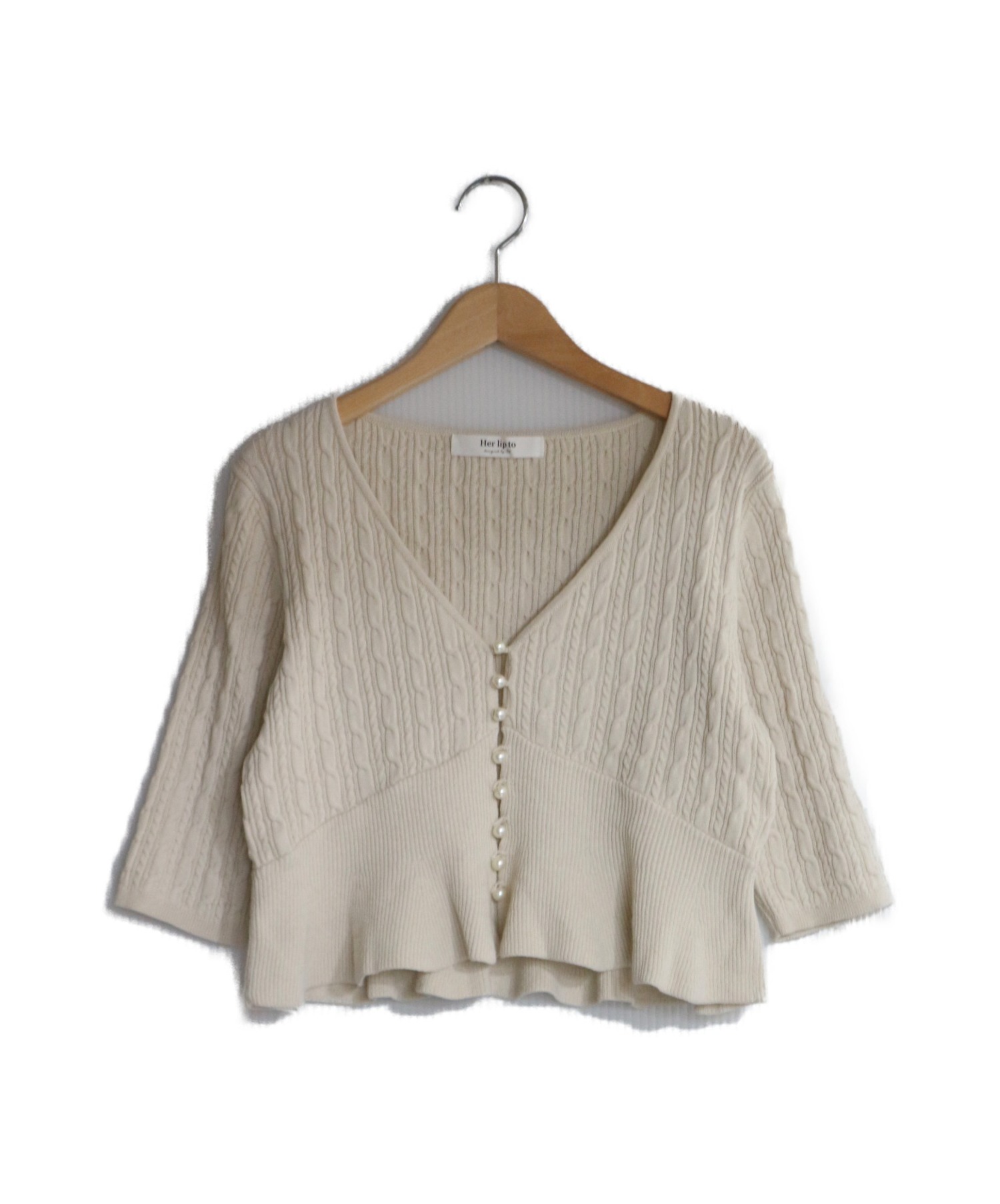 her lip to Cropped Pearl Cardigan ランキング第1位 32%割引 www