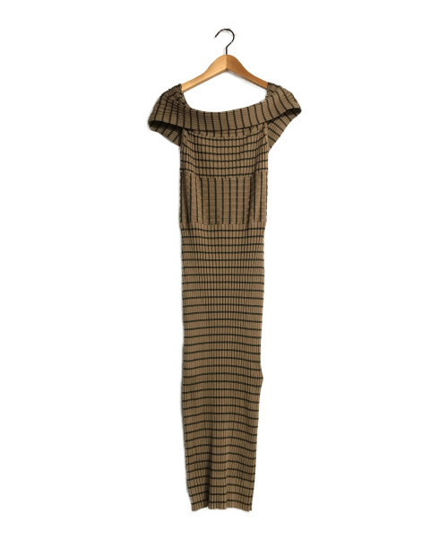 ピース Her to - Herlipto Stripe Ribbed-Knit Midi Dressの通販 by