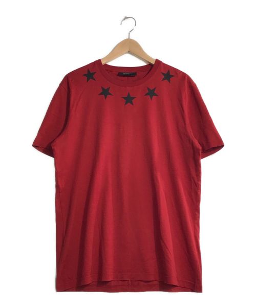 GIVENCHY（ジバンシィ）GIVENCHY (ジバンシィ) ナンバリングスタープリントTシャツ レッド×ブラック サイズ:Mの古着・服飾アイテム