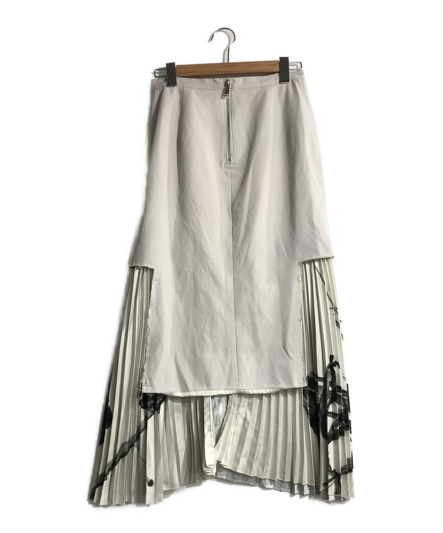 CHRISTIAN DADA (クリスチャンダダ) プリーツコンビスカート ホワイト サイズ:38