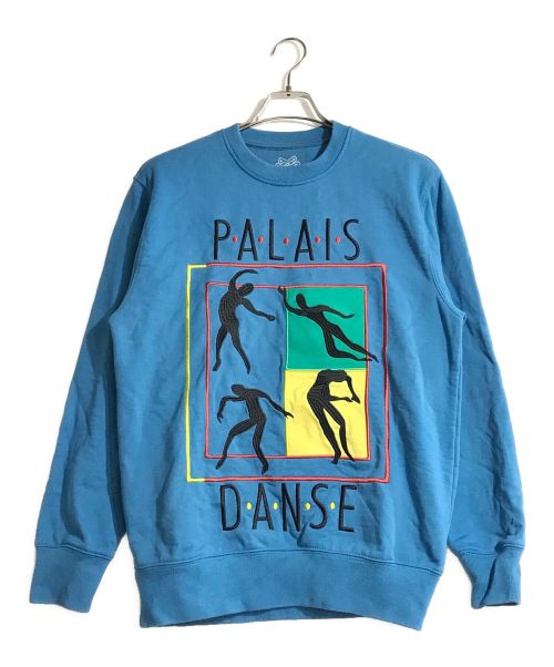 PALACE（パレス）PALACE (パレス) 刺繍クルーネックスウェット ブルー サイズ:Sの古着・服飾アイテム