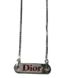 Christian Dior（クリスチャン ディオール）の古着「ロゴプレートネックレス」｜シルバー