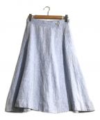 POLO RALPH LAURENポロ・ラルフローレン）の古着「リネンラップスカート」｜ブルー