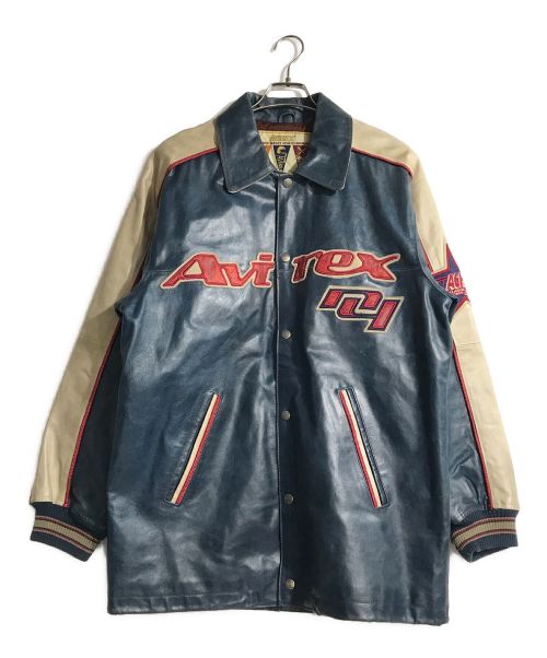 AVIREX（アヴィレックス）AVIREX (アヴィレックス) 90sゴーラーズレザージャケット ブルー サイズ:Sの古着・服飾アイテム