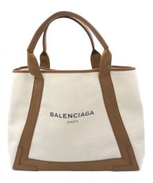 BALENCIAGA（バレンシアガ）の古着「カバスMトートバッグ」｜ブラウン×ホワイト