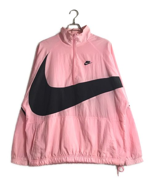 NIKE（ナイキ）NIKE (ナイキ) スウォッシュウーブンハーフジップジャケット ピンク サイズ:Mの古着・服飾アイテム