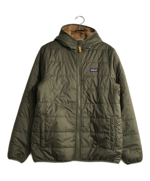 Patagonia（パタゴニア）Patagonia (パタゴニア) キッズ・リバーシブル・レディ・フレディ・フーディ ベージュ サイズ:キッズXXL(16-18)の古着・服飾アイテム