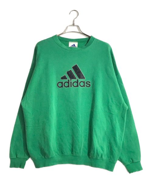 adidas（アディダス）adidas (アディダス) ロゴスウェット グリーン サイズ:Lの古着・服飾アイテム