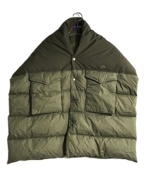 THE NORTHFACE PURPLELABEL（ザ・ノースフェイス パープルレーベル）THE NORTHFACE PURPLELABEL (ザ・ノースフェイス パープルレーベル) フィールドダウンケープ ダウンマフラー オリーブ サイズ:Fの古着・服飾アイテム